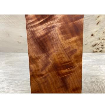 Макоре Пламя заготовка накладки на головку грифа Смешанный ААА Волна АА 7х97х250 мм-1