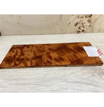 Макоре Пламя заготовка накладки на головку грифа Смешанный ААА Волна АА 7х97х250 мм-1