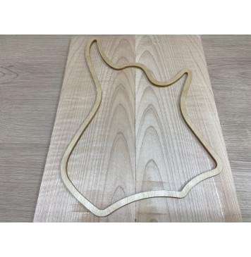 Клён Белый заготовка на топ Тревел гитары Смешанный ААА 8х146х385 мм 2шт (книжкой)-1