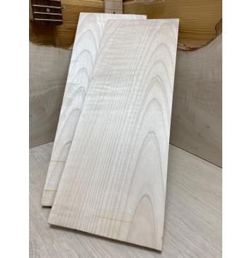 Клён Белый заготовка на топ Тревел гитары Смешанный ААА 8х146х385 мм 2шт (книжкой)-4