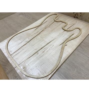 Клён Американский Гуссано заготовка на топ Смешанный ААА Волна А 8х176х485 мм 2 шт (книжкой)-4