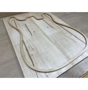 Клён Американский Гуссано заготовка на топ Смешанный ААА Волна А 8х176х485 мм 2 шт (книжкой)-3