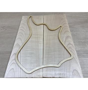 Клён Белый заготовка на топ для Тревел гитары Смешанный АА 10х147х380 мм - 2 шт.(книжкой)-5