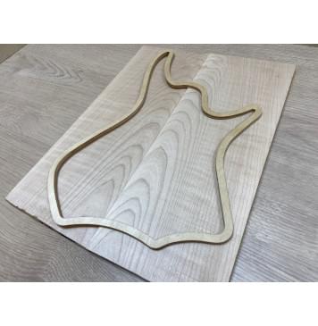 Клён Белый заготовка на топ для Тревел гитары Смешанный АА 10х147х380 мм - 2 шт.(книжкой)-4