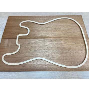 Махагон Кая заготовка на топ Смешанный ААА 9х188х520 мм - 2 шт. (книжкой)-2