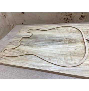 Тополь Болотный Волнистый заготовка на топ Смешанный ААА Волна АА 14х195х650 мм - 2 шт. (книжкой)-4