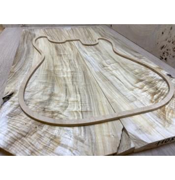 Тополь Болотный Волнистый заготовка на топ Смешанный ААА Волна АА 14х195х650 мм - 2 шт. (книжкой)-0