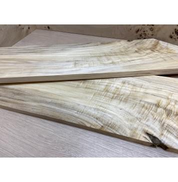 Тополь Болотный Волнистый заготовка на топ Смешанный ААА Волна АА 14х195х650 мм - 2 шт. (книжкой)-1