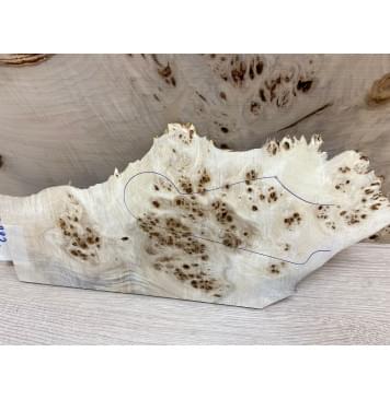 Тополь Кап заготовка накладки на головку грифа Смешанный ААА 7х110-150х310 мм-1