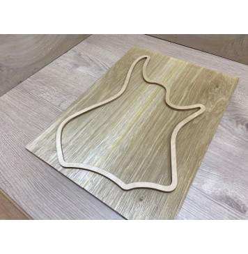 Корина Белая заготовка на топ Тревел гитары Смешанный АА 7х150х405 мм 2 шт (книжкой)-3