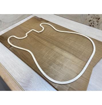 Клён белый (Печёный 180) заготовка на топ Смешанный ААА 18х176х560 мм - 2 шт.(книжкой)-1