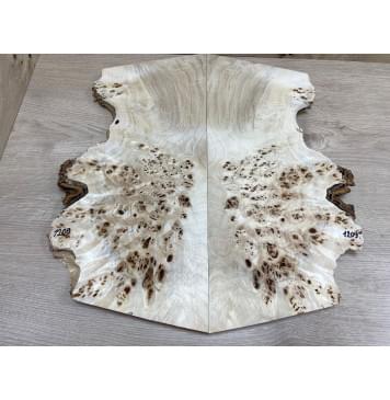 Тополь Кап заготовка на топ Смешанный ААА 22х152х420-490 мм - 2 шт. (книжкой)-0