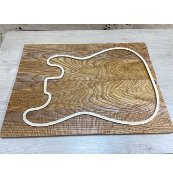 Ясень Оливковый Волнистый заготовка на топ Тангент ААА Волна ААА 17х198х540 мм - 2 шт. (книжкой)-3