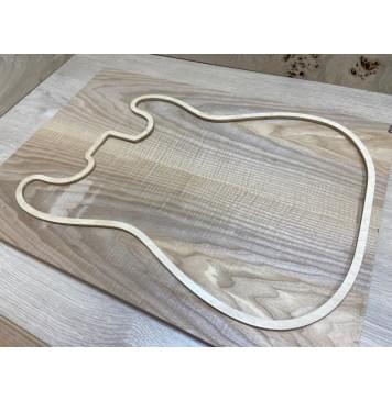 Ясень Оливковый Волнистый заготовка на топ Тангент ААА Волна АА 16х198х550 мм - 2 шт. (книжкой)-4