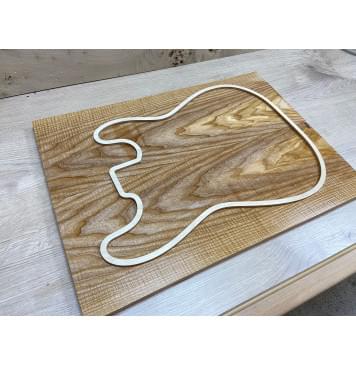 Ясень Оливковый Волнистый заготовка на топ Тангент ААА Волна АА 16х198х550 мм - 2 шт. (книжкой)-2