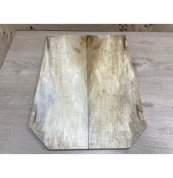 Клён Американский Spalted Волнистый заготовка на топ Смешанный ААА Волна АА 15х175х460 мм 2 шт книжкой -2