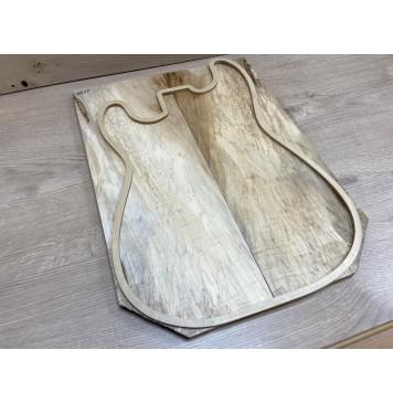 Клён Американский Spalted Волнистый заготовка на топ Смешанный ААА Волна АА 15х175х460 мм 2 шт книжкой -3