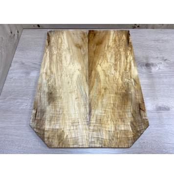 Клён Американский Spalted Волнистый заготовка на топ Смешанный ААА Волна АА 15х175х460 мм 2 шт книжкой -1