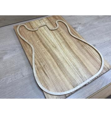 Клён Американский Spalted Волнистый заготовка на топ Радиал АА Волна ААА 19х163х465 мм 2 шт книжкой Уценка-гнилостные поражения древесины,под стабилизацию или работу с порозаполнителями-1