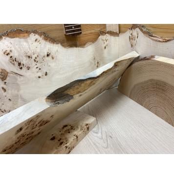 Тополь Кап заготовка на топ Смешанный ААА 23х174х495 мм - 2 шт. (книжкой)-1