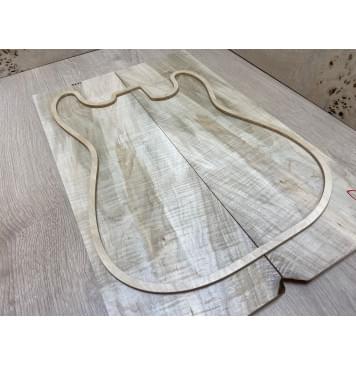 Клён Американский Волнистый заготовка на топ Смешанный АА Волна АА 5х178х535 мм 2 шт книжкой -5