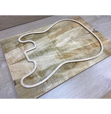 Клён Американский Волнистый заготовка на топ Смешанный АА Волна АА 5х178х535 мм 2 шт книжкой -1