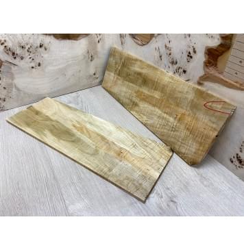 Клён Американский Волнистый заготовка на топ Смешанный АА Волна АА 5х178х535 мм 2 шт книжкой -2