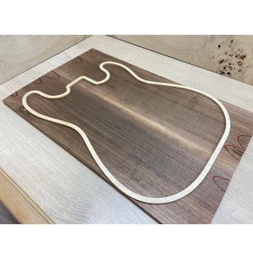 Орех Американский Заболонь заготовка на топ Радиал АА 12х170х550 мм 2 шт книжкой -1