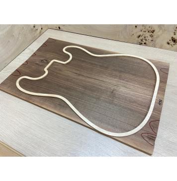 Орех Американский Заболонь заготовка на топ Радиал АА 12х170х550 мм 2 шт книжкой -2