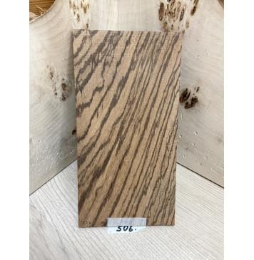 Зебрано заготовка накладки на головку грифа Смешанный АА 5х118х220 мм-0