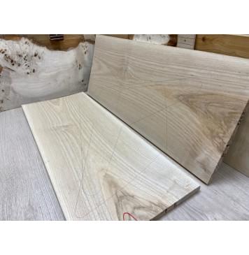 Ясень Оливковый заготовка на топ Тангент ААА  10х275х700 мм - 2 шт. (книжкой)-1