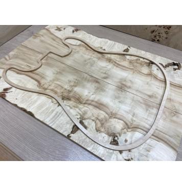 Клён Американский Каповый заготовка на топ Смешанный ААА 9х196х575 мм 2 шт (книжкой)-2