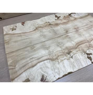 Клён Американский Каповый заготовка на топ Смешанный ААА 9х196х575 мм 2 шт (книжкой)-4