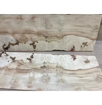 Клён Американский Каповый заготовка на топ Смешанный ААА 9х196х575 мм 2 шт (книжкой)-3