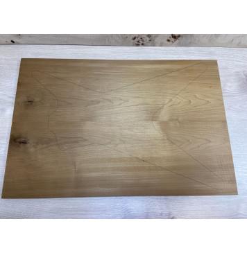 Ясень Печёный 180 гр заготовка на топ Смешанный АА 16х216х645 мм 2 шт книжкой -0