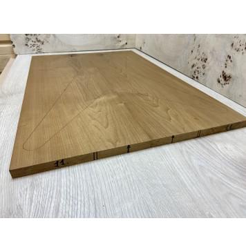 Ясень Печёный 180 гр заготовка на топ Смешанный АА 16х216х645 мм 2 шт книжкой -1