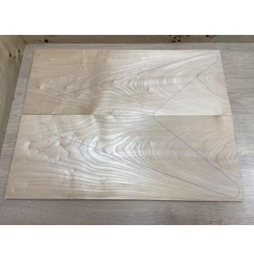 Клён Белый заготовка на топ Тангент ААА 9х230х580 мм - 2 шт. (книжкой)-4