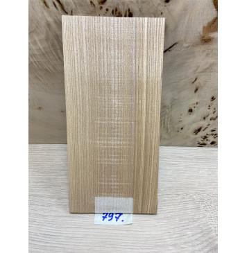 Ясень Оливковый заготовка накладки на головку грифа Радиал ААА 5,5х110х220 мм-1