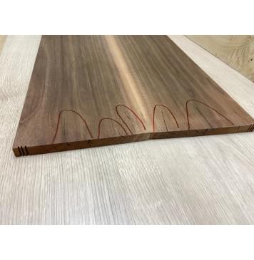 Орех Американский Заболонь заготовка на топ Смешанный АА 15х185х600 мм 2 шт, книжкой (Уценка, трещины)-2