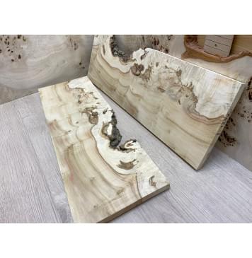 Клён Американский Каповый заготовка на топ Смешанный АА 17х130-197х575 мм 2 шт книжкой -3