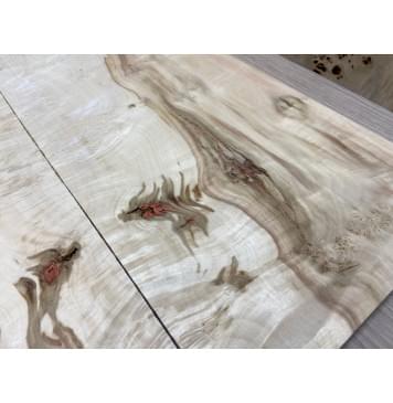 Клён Американский Каповый заготовка на топ Смешанный АА 11х195х565 мм 2 шт книжкой -5