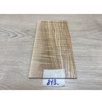 Ясень Оливковый Волнистый заготовка накладки на головку грифа Смешанный ААА Волна ААА 5х105х190 мм-1