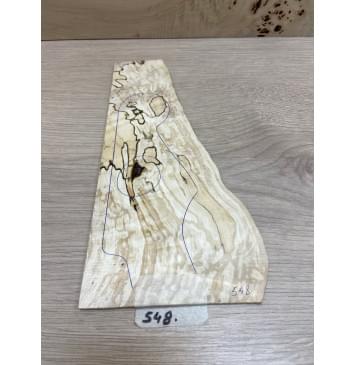 Берёза Шпальт заготовка накладки на головку грифа Смешанный АА 3х55-120х260 мм-1