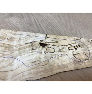 Берёза Шпальт заготовка накладки на головку грифа Смешанный АА 3х55-120х260 мм-2