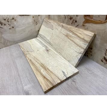 Клён Американский Spalted Волнистый заготовка на топ Смешанный АА Волна А 15х188х530 мм 2 шт (книжкой) Уценка-гнилостные поражения древесины,под стабилизацию или работу с порозаполнителями-2