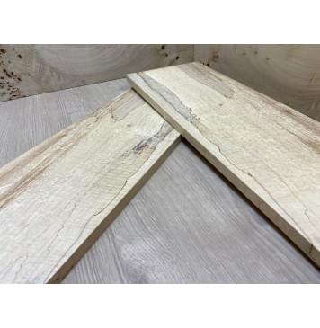 Клён Американский Spalted Волнистый заготовка на топ Смешанный АА Волна А 15х188х530 мм 2 шт (книжкой) Уценка-гнилостные поражения древесины,под стабилизацию или работу с порозаполнителями-3
