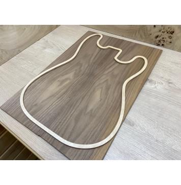 Орех Американский заготовка на топ Смешанный АА 9х347х500 мм (Шлифованная, Склеенная) -0