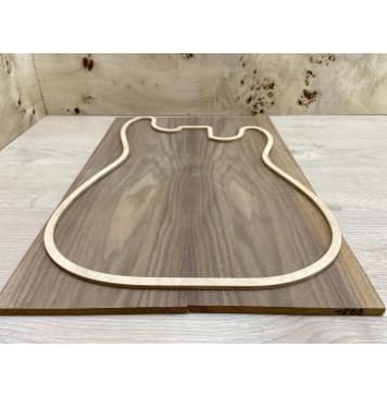 Орех Американский заготовка на топ Смешанный АА 9х347х500 мм (Шлифованная, Склеенная) -2