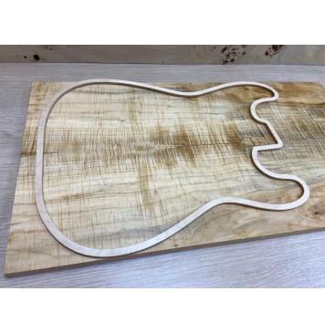 Клён Американский Волнистый заготовка на топ Смешанный АА Волна АА 16,5х168х625 мм 2 шт книжкой (АКЦИЯ)-4