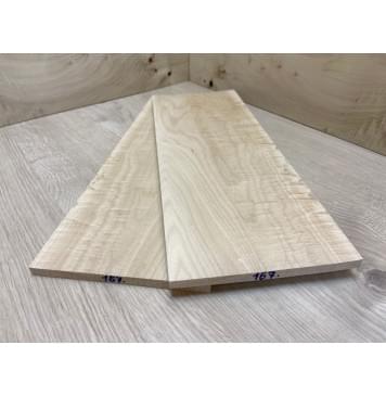 Клён Белый Явор, Волнистый заготовка на топ для Тревел гитары Смешанный АА Волна А 8х153х400 мм - 2 шт. (книжкой)-3